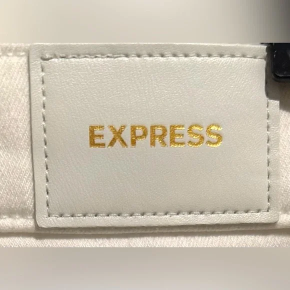 Express White High Rise Bootcut Jeans Size 2R Stretch Denim - Picture 3 of 6